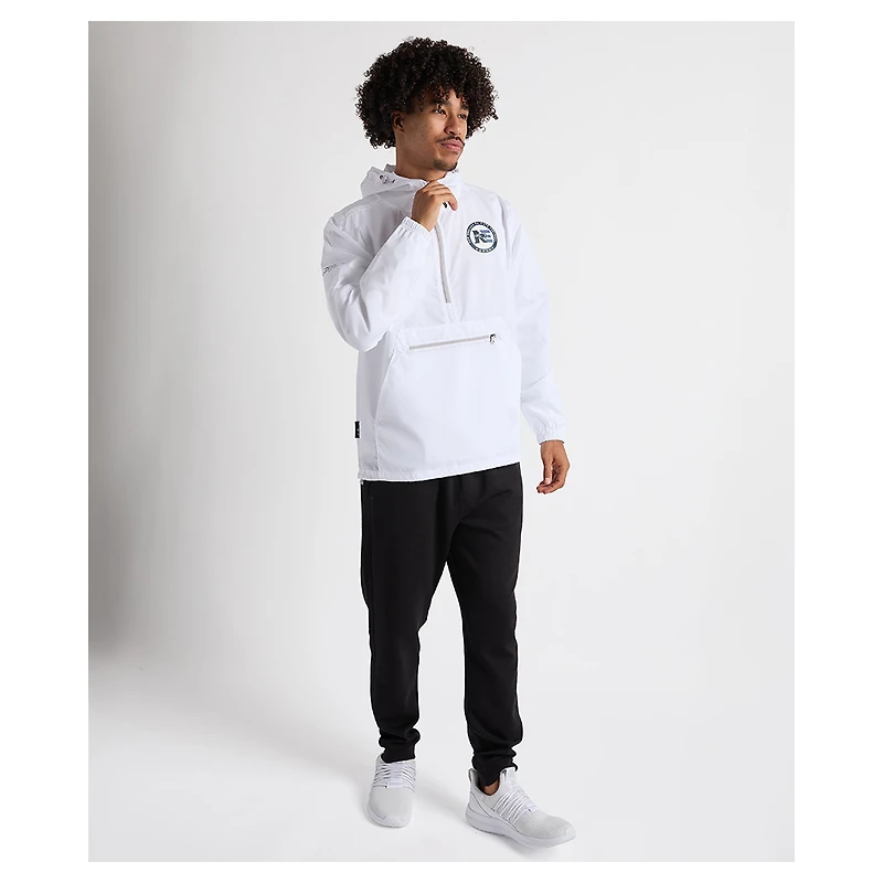 Men's Charles River x New England Patriots White Pack-N-Go Half-Zip Hoodie