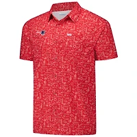 Men's Columbia PFG Red New England Patriots Super Slack Tide Omni-Wick Button-Up Shirt