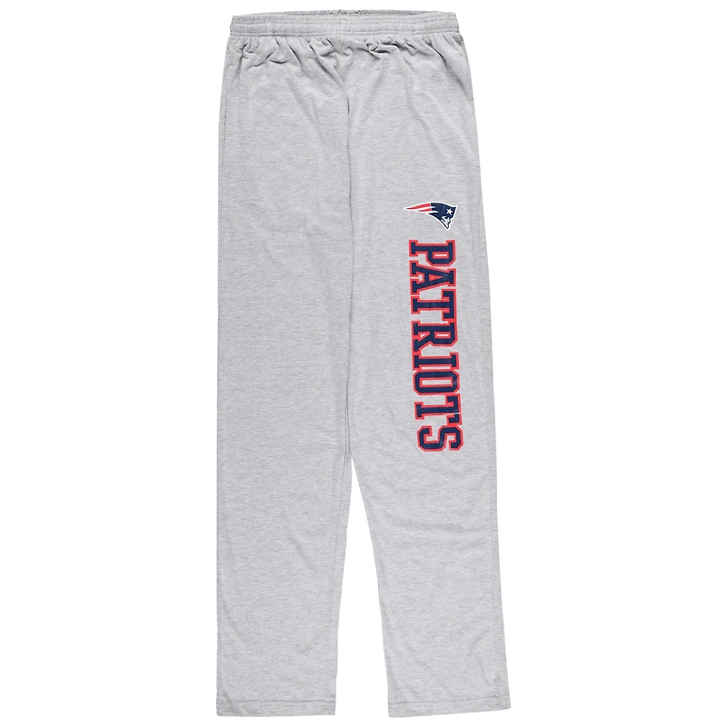 Ensemble de nuit pour homme Concepts Sport bleu marine/gris chiné New England Patriots Big & Tall T-shirt et pantalon pyjama