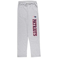 Ensemble de nuit pour homme Concepts Sport bleu marine/gris chiné New England Patriots Big & Tall T-shirt et pantalon pyjama