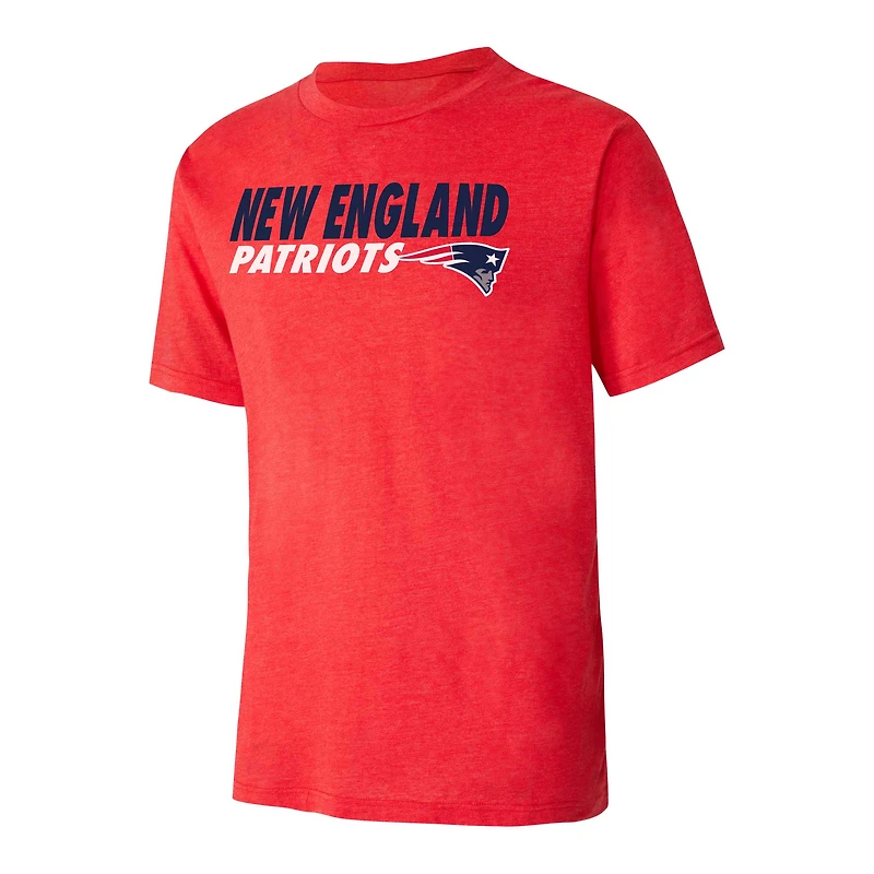Ensemble de nuit pour hommes Concepts Sport bleu marine/rouge New England Patriots Meter T-shirt et short