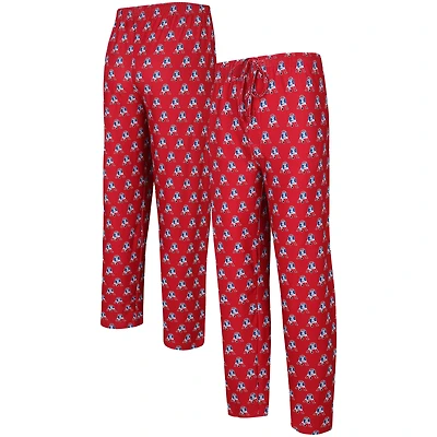 Men's Concepts Sport  Red New England Patriots Gauge Throwback Allover Print Knit Pants