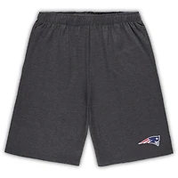 Men's Concepts Sport White/Charcoal New England Patriots Big & Tall T-Shirt and Shorts Set