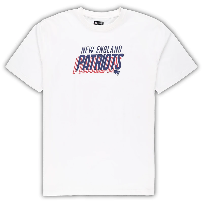 Men's Concepts Sport White/Charcoal New England Patriots Big & Tall Top and Shorts Set