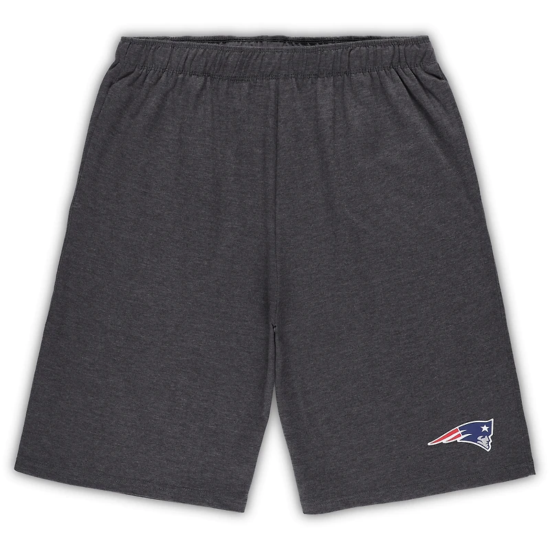 Men's Concepts Sport White/Charcoal New England Patriots Big & Tall Top and Shorts Set