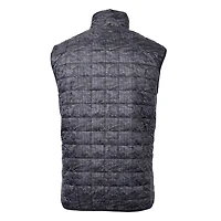 Men's Cutter & Buck Black New England Patriots Throwback Logo Rainier Eco Insulated Printed Full-Zip Puffer Vest