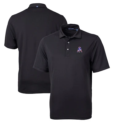 Polo homme Cutter & Buck noir New England Patriots Throwback Logo Virtue Eco Pique recyclé grande taille