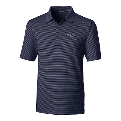 Men's Cutter & Buck Navy New England Patriots Big Tall Forge Pencil Stripe Polo