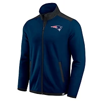 Men's Darius Rucker Collection by Fanatics Navy New England Patriots Color Block Polar Fleece Full-Zip Jacket