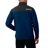 Men's Darius Rucker Collection by Fanatics Navy New England Patriots Color Block Polar Fleece Full-Zip Jacket