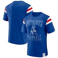 Men's Darius Rucker Collection by Fanatics Royal New England Patriots Distressed Throwback Shoulder Stripe T-Shirt