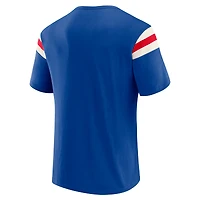 Men's Darius Rucker Collection by Fanatics Royal New England Patriots Distressed Throwback Shoulder Stripe T-Shirt