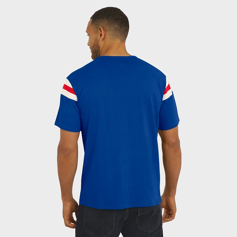 Men's Darius Rucker Collection by Fanatics Royal New England Patriots Distressed Throwback Shoulder Stripe T-Shirt