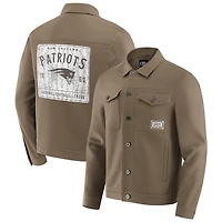 Men's Darius Rucker Collection by Fanatics Tan New England Patriots Trucker Full-Button Jacket