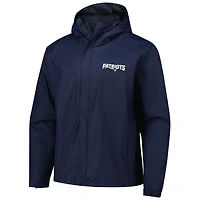 Veste à capuche zippée et imperméable Dunbrooke Navy New England Patriots Tropic pour homme