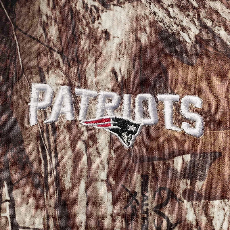 Men's Dunbrooke Realtree Camo New England Patriots Circle Champion Tech Fleece Pullover Hoodie