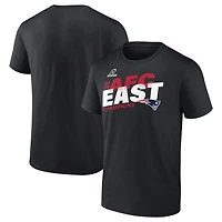 Men's Fanatics Black New England Patriots 2025 AFC East Division Champions Big & Tall Conquer T-Shirt