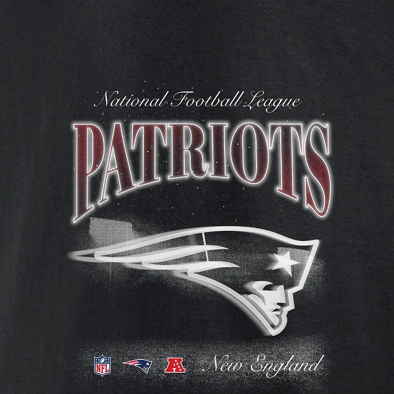 Men's Fanatics Black New England Patriots Back Logo Fleece Hoodie
