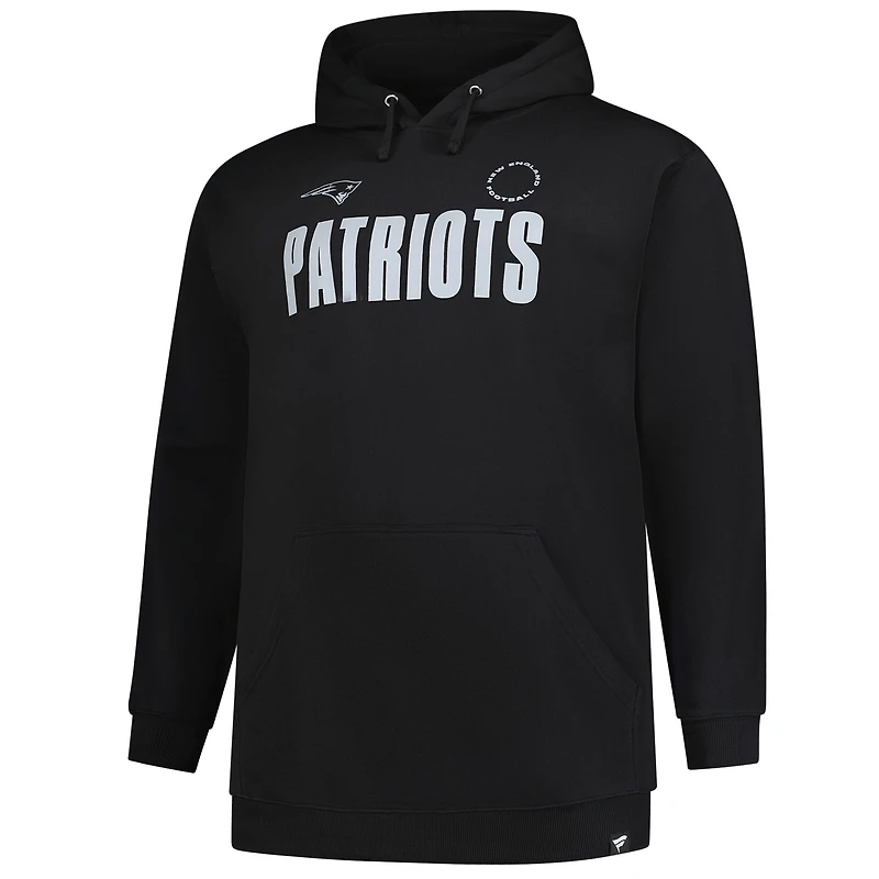 Men's Fanatics Black New England Patriots Big & Tall Chip Shot Hoodie