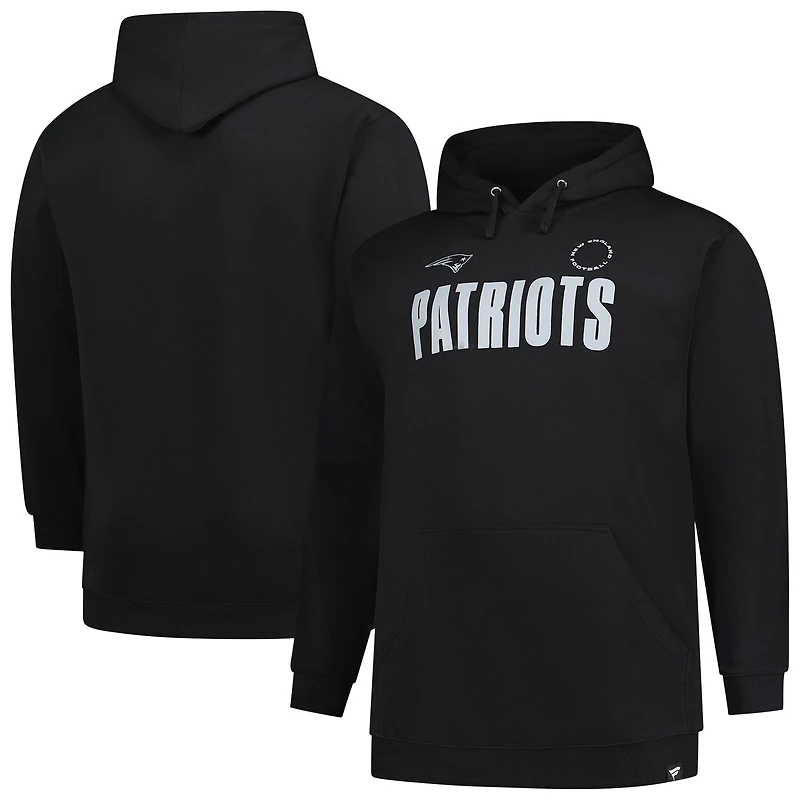 Men's Fanatics Black New England Patriots Big & Tall Chip Shot Hoodie