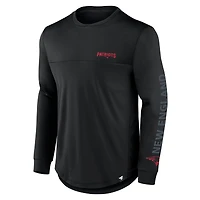 Men's Fanatics Black New England Patriots Blackout Long Sleeve T-Shirt