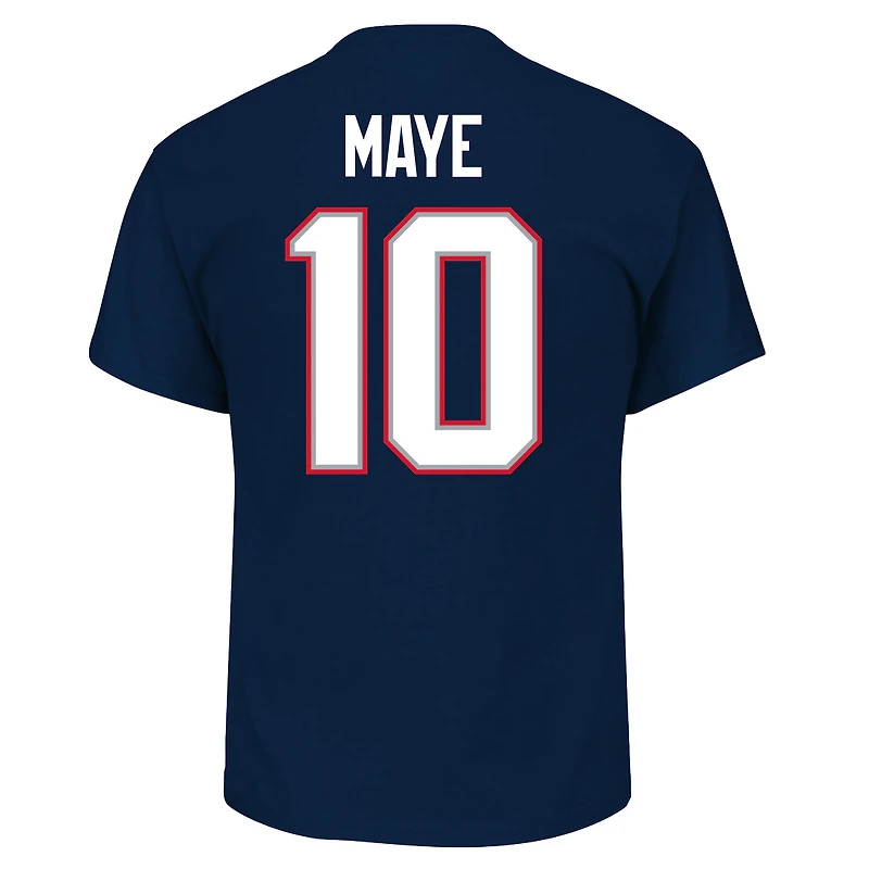Men's Fanatics Drake Maye Navy New England Patriots Big & Tall Player Name Number T-Shirt