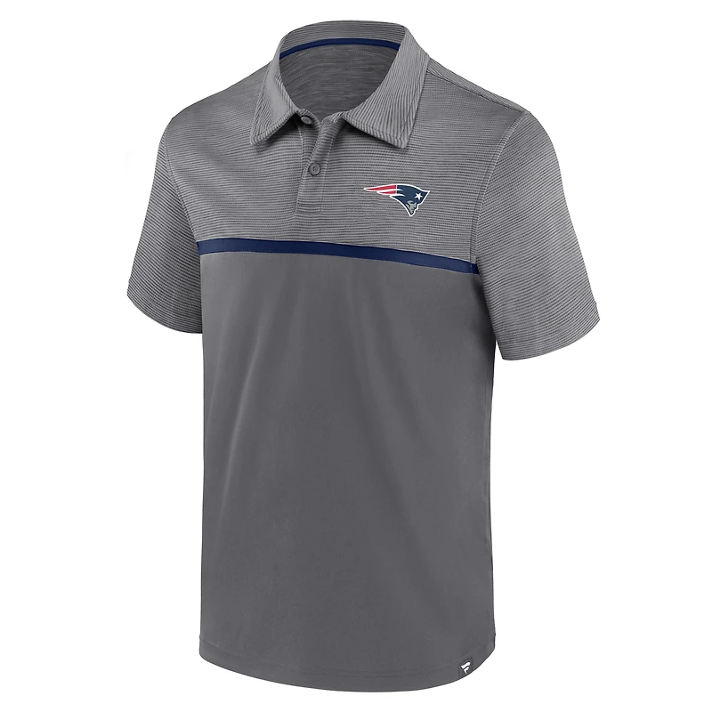 Men's Fanatics Gray New England Patriots Primary Polo