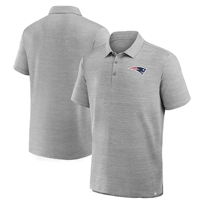 Men's Fanatics Heather Gray New England Patriots Clutch Polo