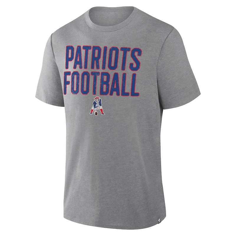 T-shirt tri-blend hommage aux New England Patriots, gris chiné, Fanatics pour homme