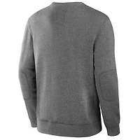 Men's Fanatics  Heather Gray New England Patriots Loop Terry Pullover Sweatshirt
