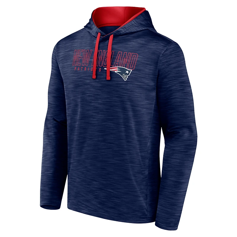 Sweat à capuche avec crochet et échelle pour hommes Fanatics Heather Navy New England Patriots