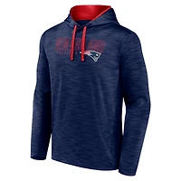 Sweat à capuche avec crochet et échelle pour hommes Fanatics Heather Navy New England Patriots