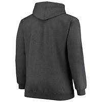 Men's Fanatics Heathered Charcoal New England Patriots Big & Tall Practice Pullover Hoodie