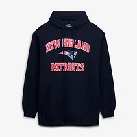 Sweat à capuche Fanatics bleu marine New England Patriots pour homme, grandes tailles, motif cœur et âme