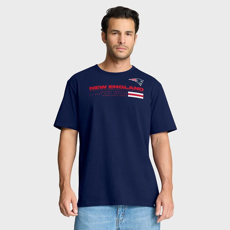 T-shirt Fanatics bleu marine pour homme, motif Chop Block Legacy des New England Patriots