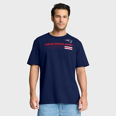 T-shirt Fanatics bleu marine pour homme, motif Chop Block Legacy des New England Patriots