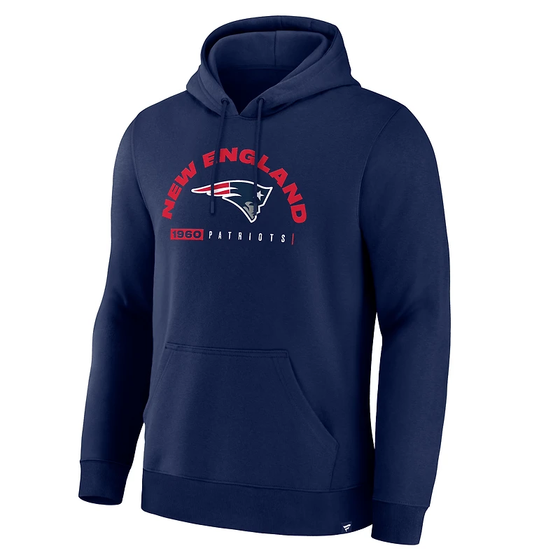 Sweat à capuche bleu marine pour homme, motif fanatique des New England Patriots
