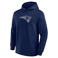 Men's Fanatics Navy New England Patriots Elements Blaze Tri-Blend Long Sleeve Hoodie T-Shirt