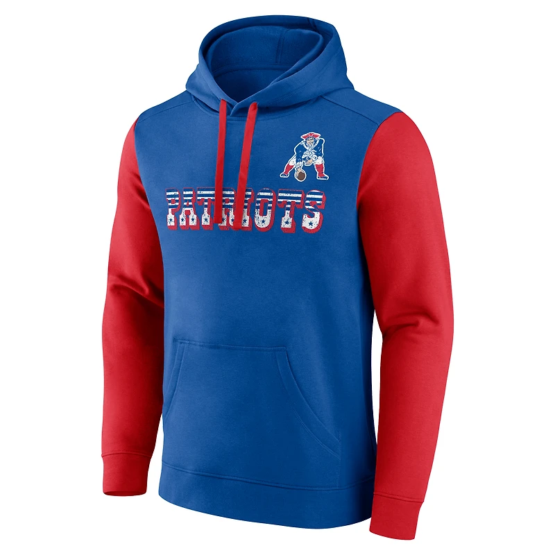 Sweat à capuche en polaire bleu marine New England Patriots Fanatics pour homme