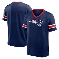 Men's Fanatics Navy New England Patriots Hometown Premium Hashmark V-Neck T-Shirt