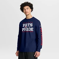 T-shirt à manches longues Fanatics bleu marine New England Patriots Hometown Sweep Legacy pour homme