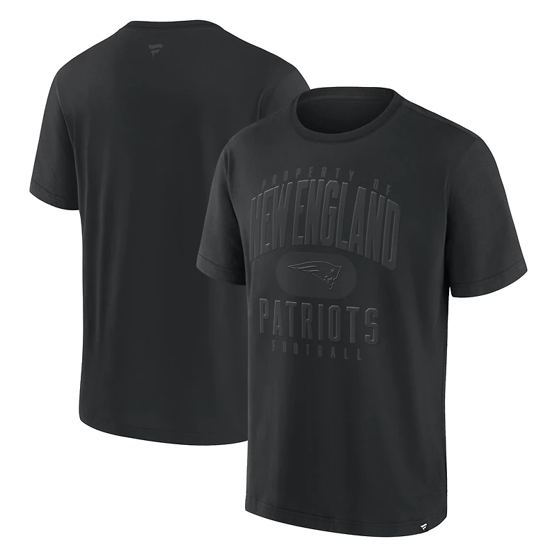 T-shirt épais Fanatics New England Patriots Blackout pour homme