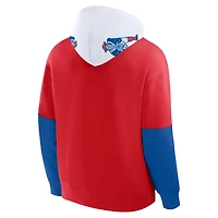 Men's Fanatics Red New England Patriots Helmet Retro Pullover Hoodie