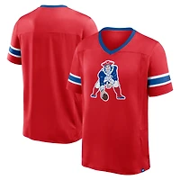 T-shirt col V Hashmark rouge Fanatics pour homme, New England Patriots Hometown
