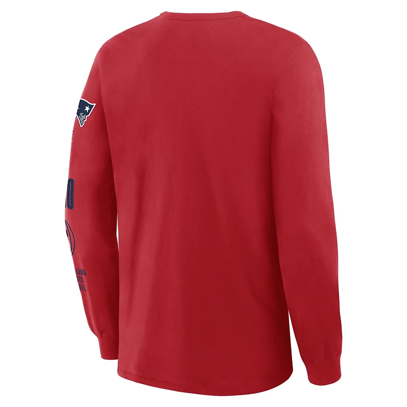 Men's Fanatics Red New England Patriots Legacy Long Sleeve T-Shirt