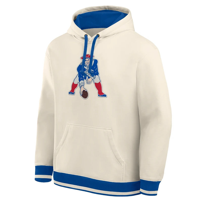 Men's Fanatics Tan New England Patriots Heavyweight Fleece Pullover Hoodie