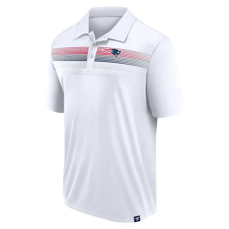 Polo blanc Interlock Victory For Us des New England Patriots Fanatics pour hommes
