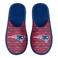 Pantoufles à glissière avec logo Scuff FOCO New England Patriots pour hommes