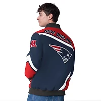 Men's G-III Extreme  Navy New England Patriots Maximum Racing Full-Snap Jacket