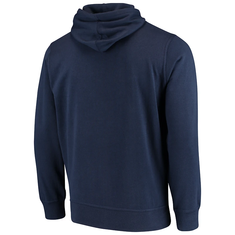 Sweat à capuche zippé avec logo principal des Patriots de la Nouvelle-Angleterre G-III Sports by Carl Banks pour homme, bleu marine
